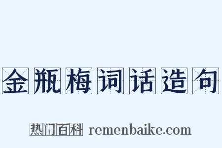 金瓶梅词话造句是什么意思的图片